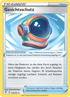 Pokémon-Karte Gesichtsschutz 148/203