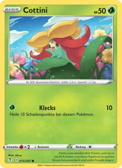 Pokémon-Karte Cottini 015/203