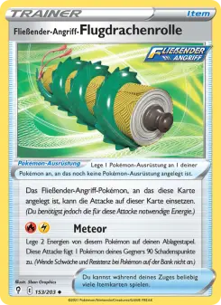Pokémon-Karte Fließender-Angriff-Flugdrachenrolle 153/203