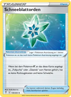 Pokémon-Karte Schneeblattorden 159/203