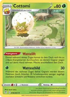 Pokémon-Karte Cottomi 016/203