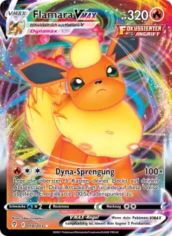 Pokémon-Karte Flamara VMAX 018/203