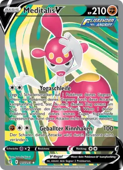 Pokémon-Karte Meditalis V 185/203
