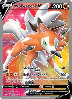 Pokémon-Karte Wolwerock V 187/203