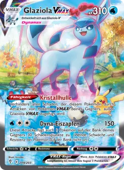 Pokémon-Karte Glaziola VMAX 209/203
