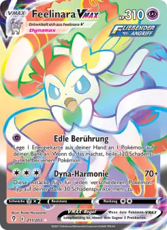 Pokémon-Karte Feelinara VMAX 211/203