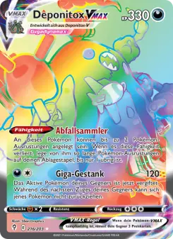 Pokémon-Karte Deponitox VMAX 216/203