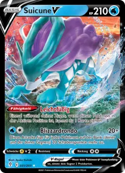 Pokémon-Karte Suicune V 031/203