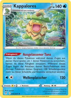 Pokémon-Karte Kappalores 034/203