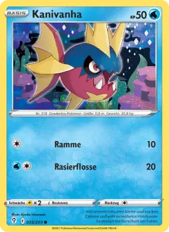 Pokémon-Karte Kanivanha 035/203