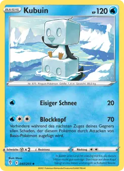 Pokémon-Karte Kubuin 047/203