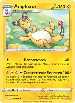 Pokémon-Karte Ampharos 056/203