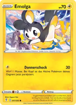 Pokémon-Karte Emolga 057/203