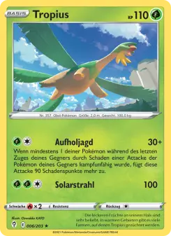 Pokémon-Karte Tropius 006/203