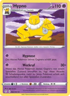 Pokémon-Karte Hypno 062/203