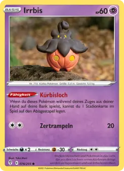 Pokémon-Karte Irrbis 076/203