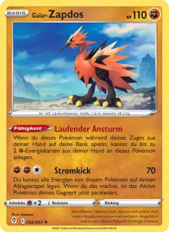 Pokémon-Karte Galar-Zapdos 082/203