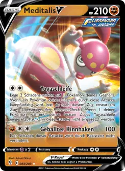 Pokémon-Karte Meditalis V 083/203