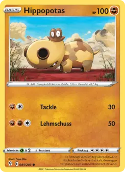 Pokémon-Karte Hippopotas 084/203