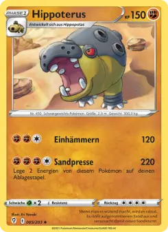 Pokémon-Karte Hippoterus 085/203