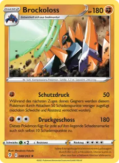 Pokémon-Karte Brockoloss 088/203