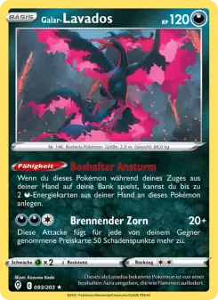 Pokémon-Karte Galar-Lavados 093/203