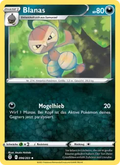 Pokémon-Karte Blanas 096/203
