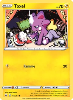 Pokémon-Karte Toxel 105/264