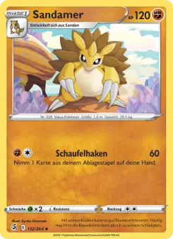 Pokémon-Karte Sandamer 132/264