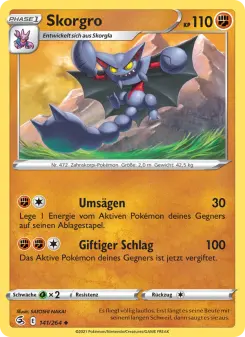 Pokémon-Karte Skorgro 141/264