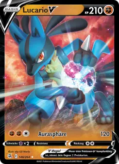 Pokémon-Karte Lucario V 146/264