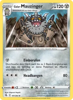 Pokémon-Karte Galar-Mauzinger 181/264