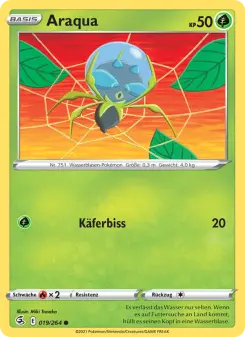 Pokémon-Karte Araqua 019/264