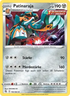 Pokémon-Karte Patinaraja 192/264