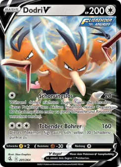 Pokémon-Karte Dodri V 201/264