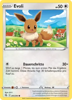 Pokémon-Karte Evoli 205/264