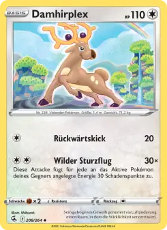 Pokémon-Karte Damhirplex 208/264