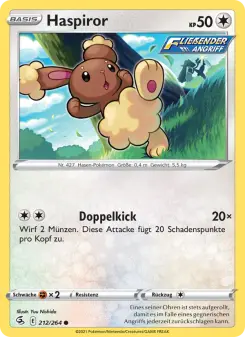 Pokémon-Karte Haspiror 212/264
