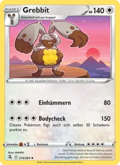 Pokémon-Karte Grebbit 215/264