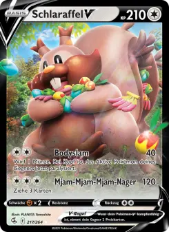 Pokémon-Karte Schlaraffel V 217/264