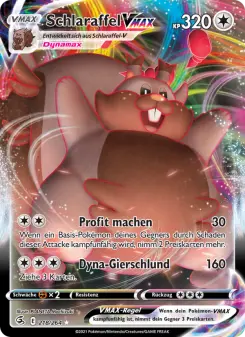 Pokémon-Karte Schlaraffel VMAX 218/264