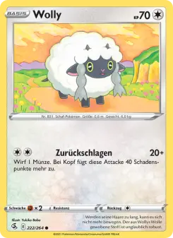 Pokémon-Karte Wolly 222/264