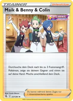 Pokémon-Karte Maik & Benny & Colin 227/264