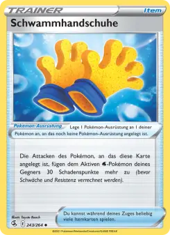Pokémon-Karte Schwammhandschuhe 243/264