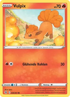 Pokémon-Karte Vulpix 028/264