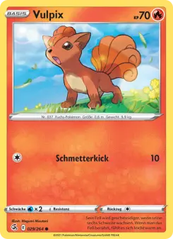 Pokémon-Karte Vulpix 029/264