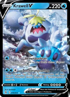 Pokémon-Karte Krawell V 076/264