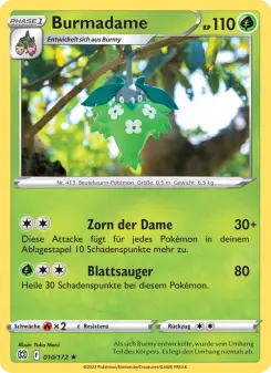 Pokémon-Karte Burmadame 010/172