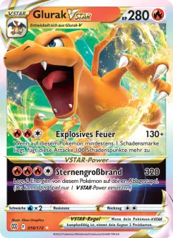 Pokémon-Karte Glurak VSTAR 018/172