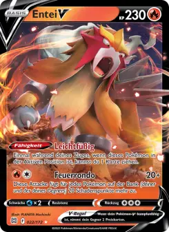 Pokémon-Karte Entei V 022/172